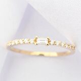 0.15 Karat Baget Pırlanta Yüzük (E-F VS/ Chocolate Baget)